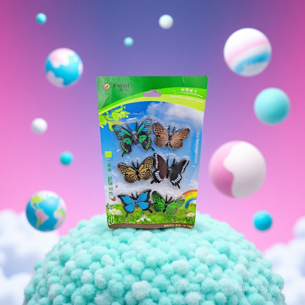 Colorful butterfly magnetic sheet children's cartoon magnetic toy magnetic building blocks Application Scenario