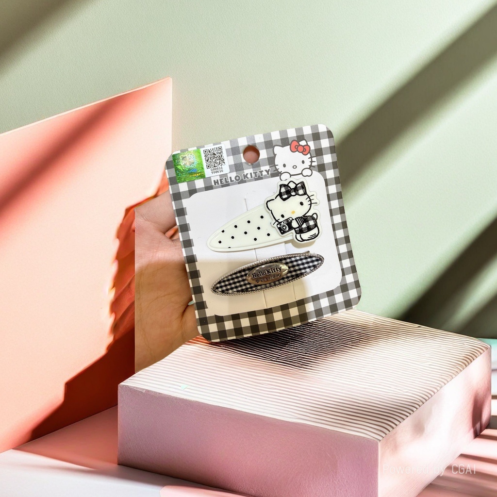 Black and white checkered packaging hair clip set, grab clip, hair pin, pearl jewelry Application Scenario