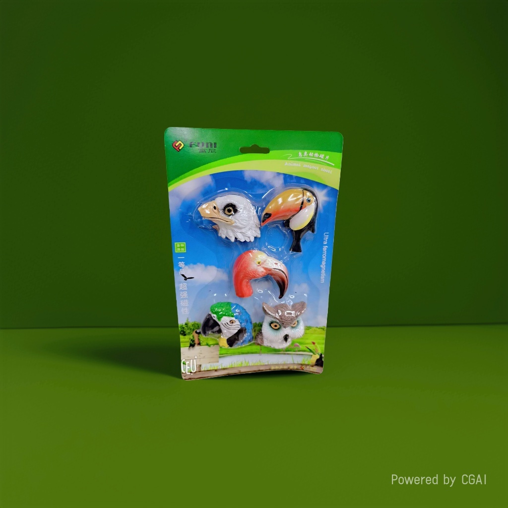 Colorful bird and animal magnetic sheet set, magnetic board, blackboard magnetic sheet, magnetic whiteboard pen, stationery storage, socks and cards Specification image