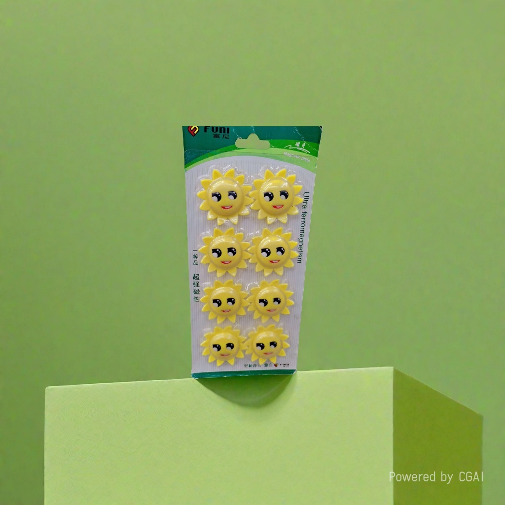 White board magnetic particles, yellow sunflower-shaped magnetic stickers, magnetic attraction board, blackboard magnetic sheet, magnetic attraction whiteboard pen stationery details Picture