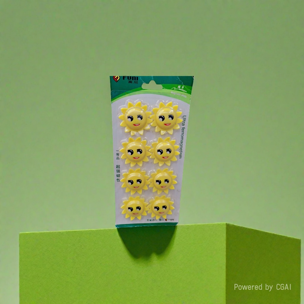 White board magnetic particles, yellow sunflower-shaped magnetic stickers, magnetic attraction board, blackboard magnetic sheet, magnetic attraction whiteboard pen stationery