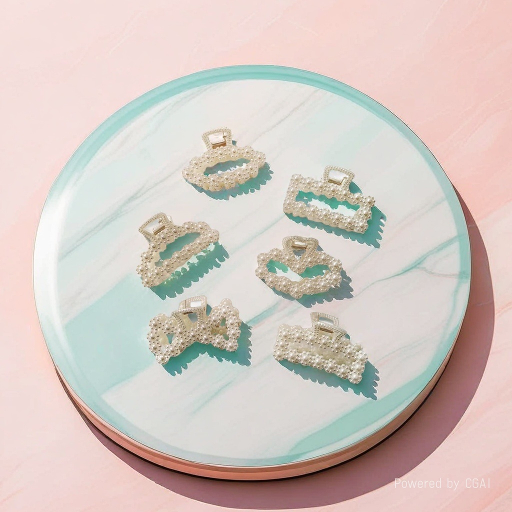 Pearl hair clips, accessories, hair clips, pearl hair clips Application Scenario