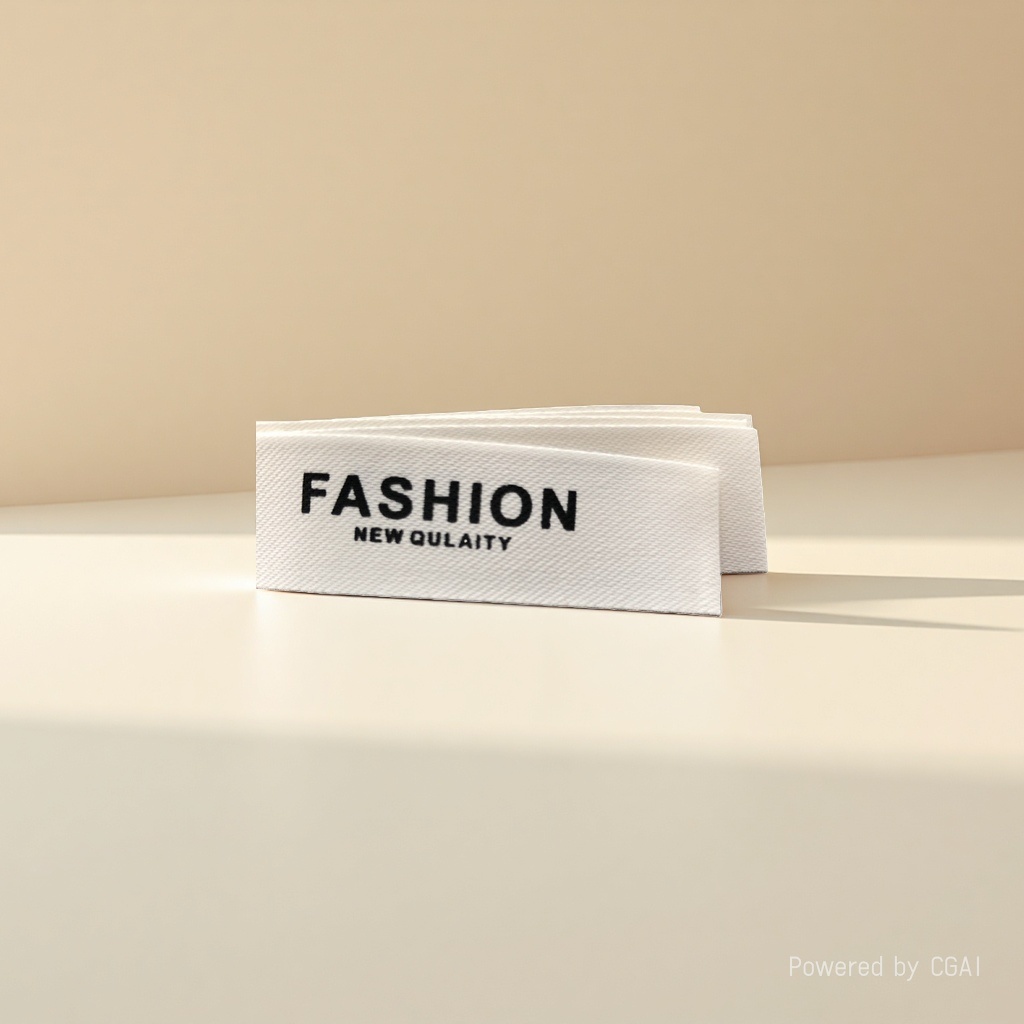 白色织唛标签 FASHION NEW QULAITY 硅胶标 缎带水洗唛 品牌标布标