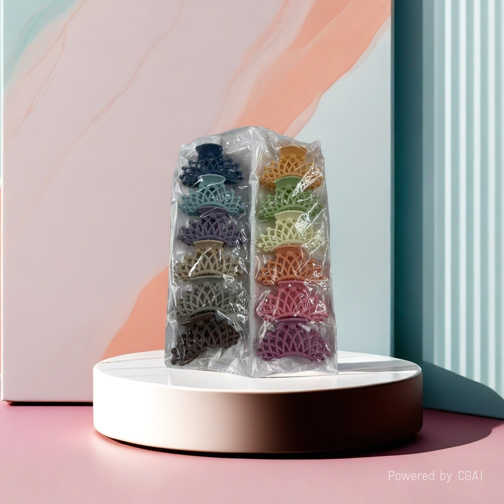 彩色皇冠造型珍珠抓夹发卡饰品