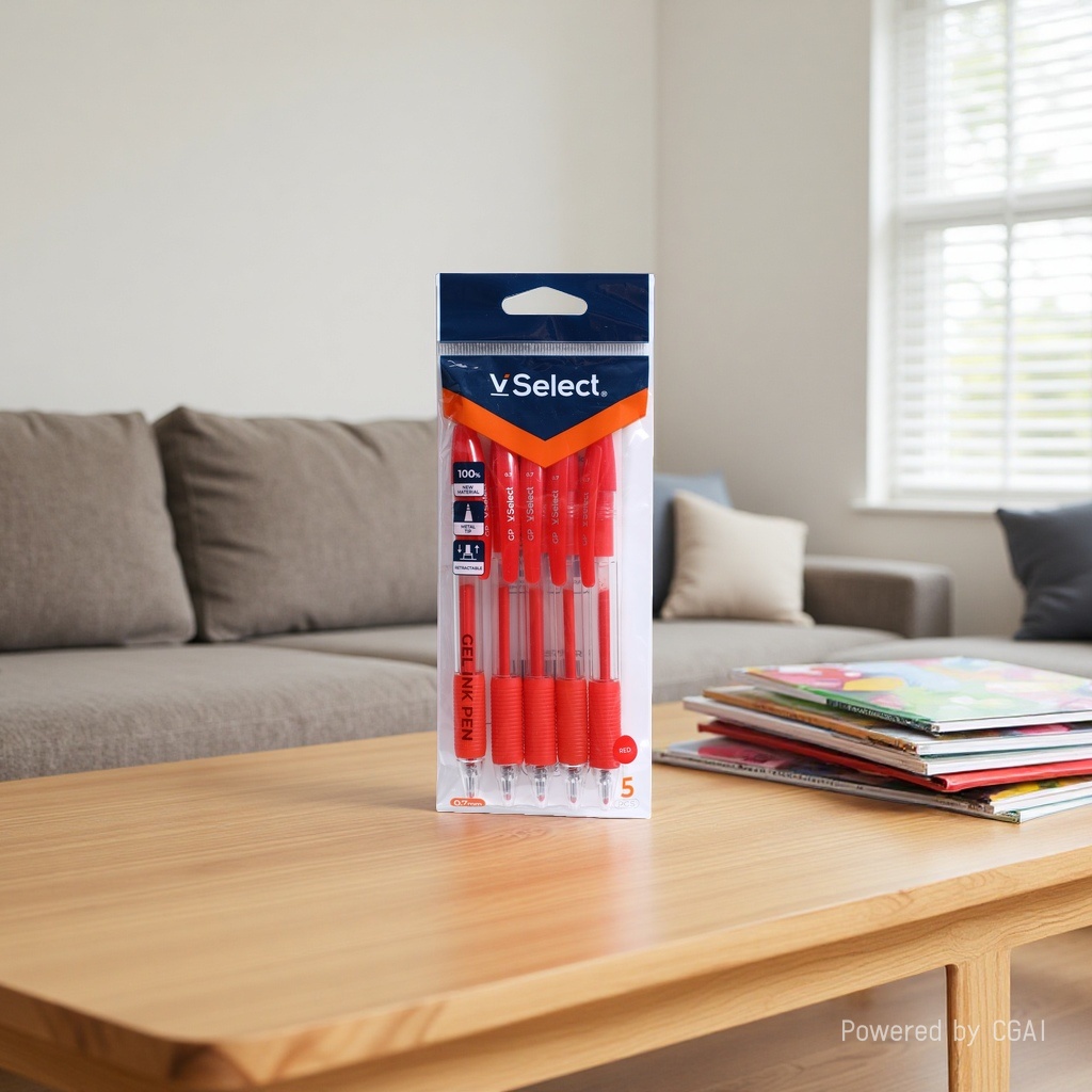 Red 0.7mm gel pens, 5 pieces per bag, exclusively for export. Minimum order quantity: one box Application Scenario
