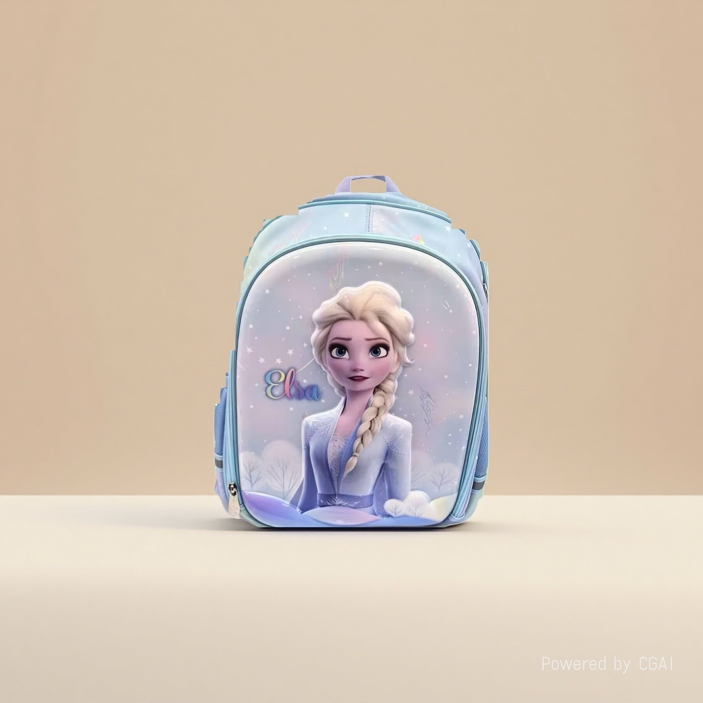 Disney Elsa light blue children's clothing schoolbag is suitable for matching with children's clothes
