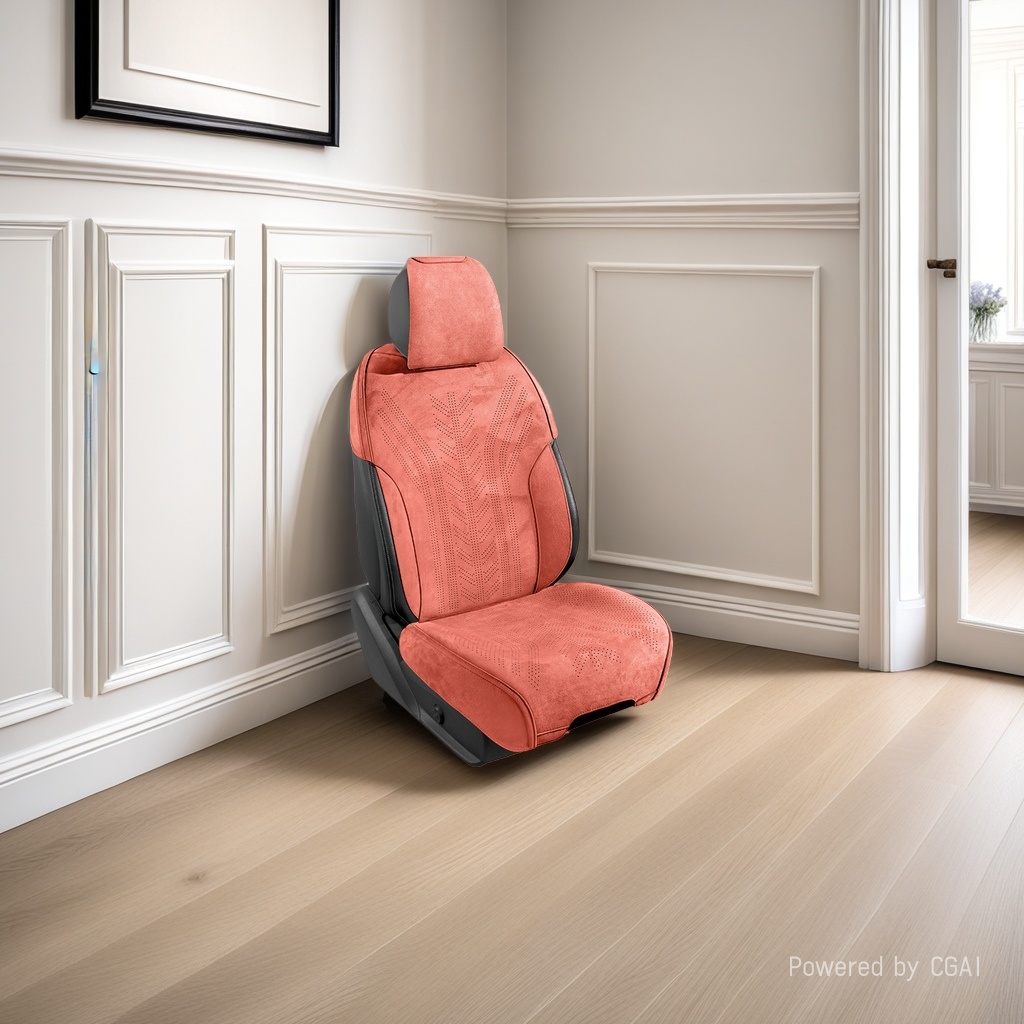 Special coral-colored car seat covers for vehicles, breathable and anti-slip, suitable for all seasons