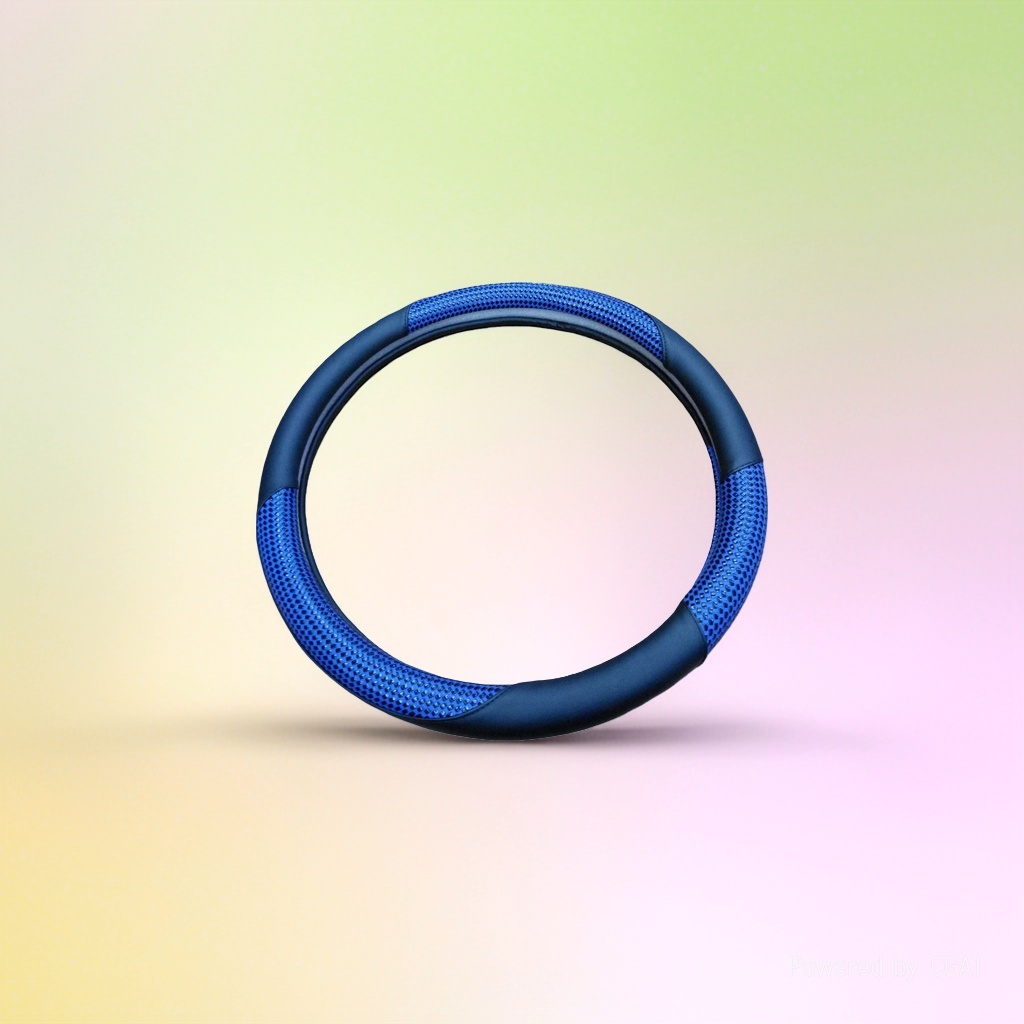 The blue mesh hand-stitched steering wheel cover is suitable for the Teramont