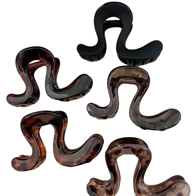 مشابك شعر لؤلؤة سوداء بنية اللون Item Picture