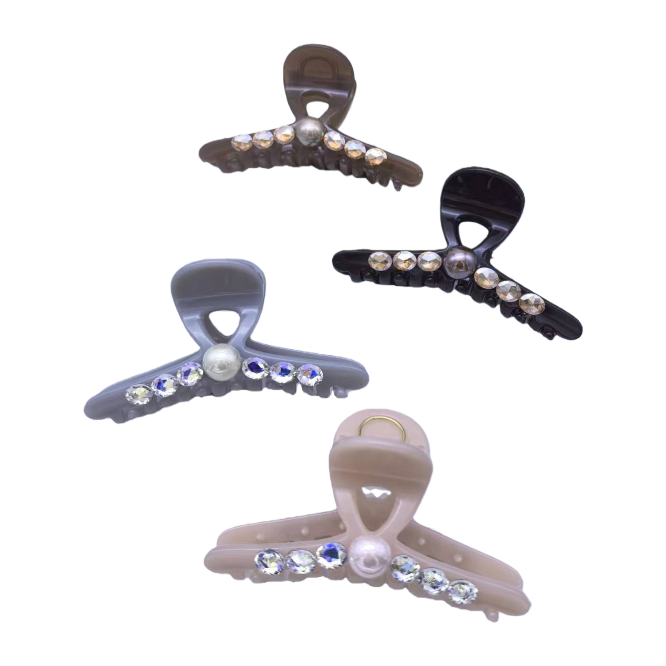 مشابك شعر ملونة من لؤلؤ الملصق باللؤلؤ Item Picture