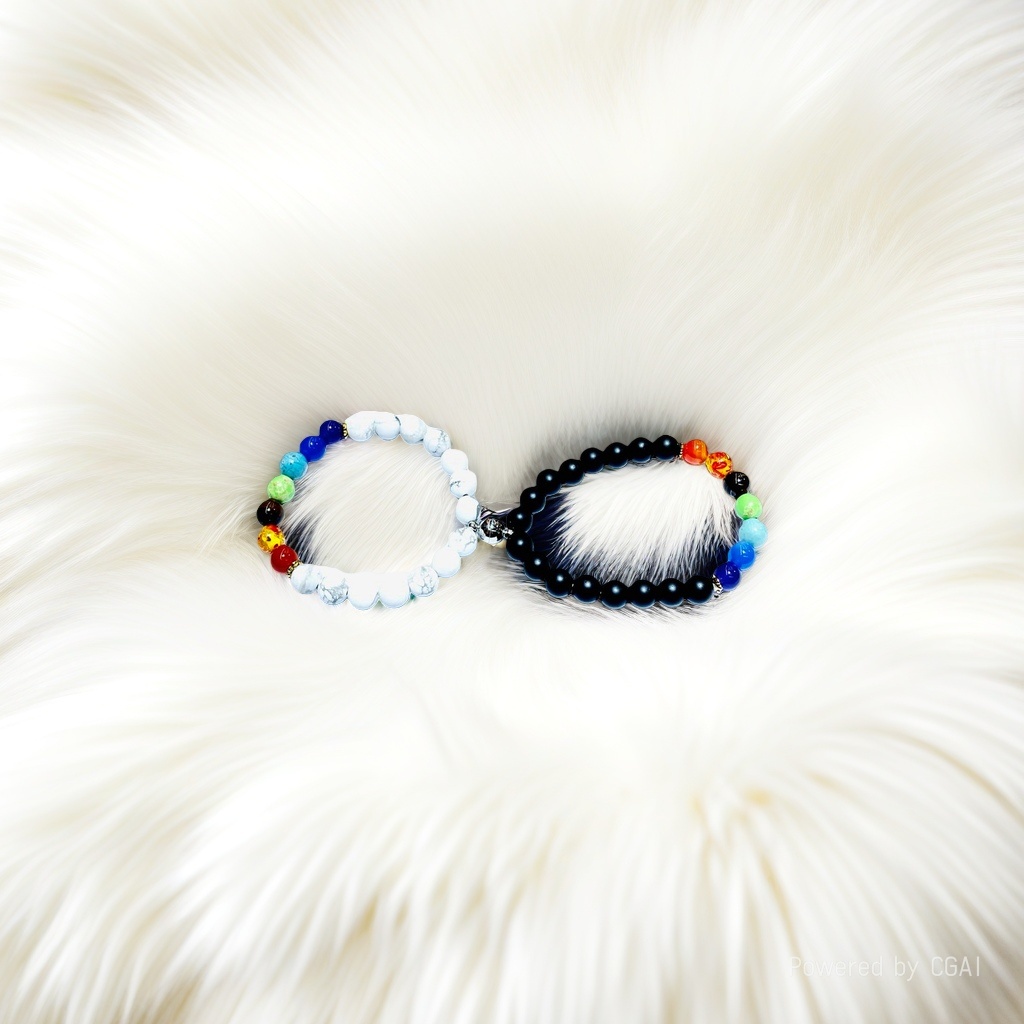 European and American couple bracelets, a pair of magnets for men and women, Valentine's Day gifts, 8mm round bead bracelet, Bohemian style
