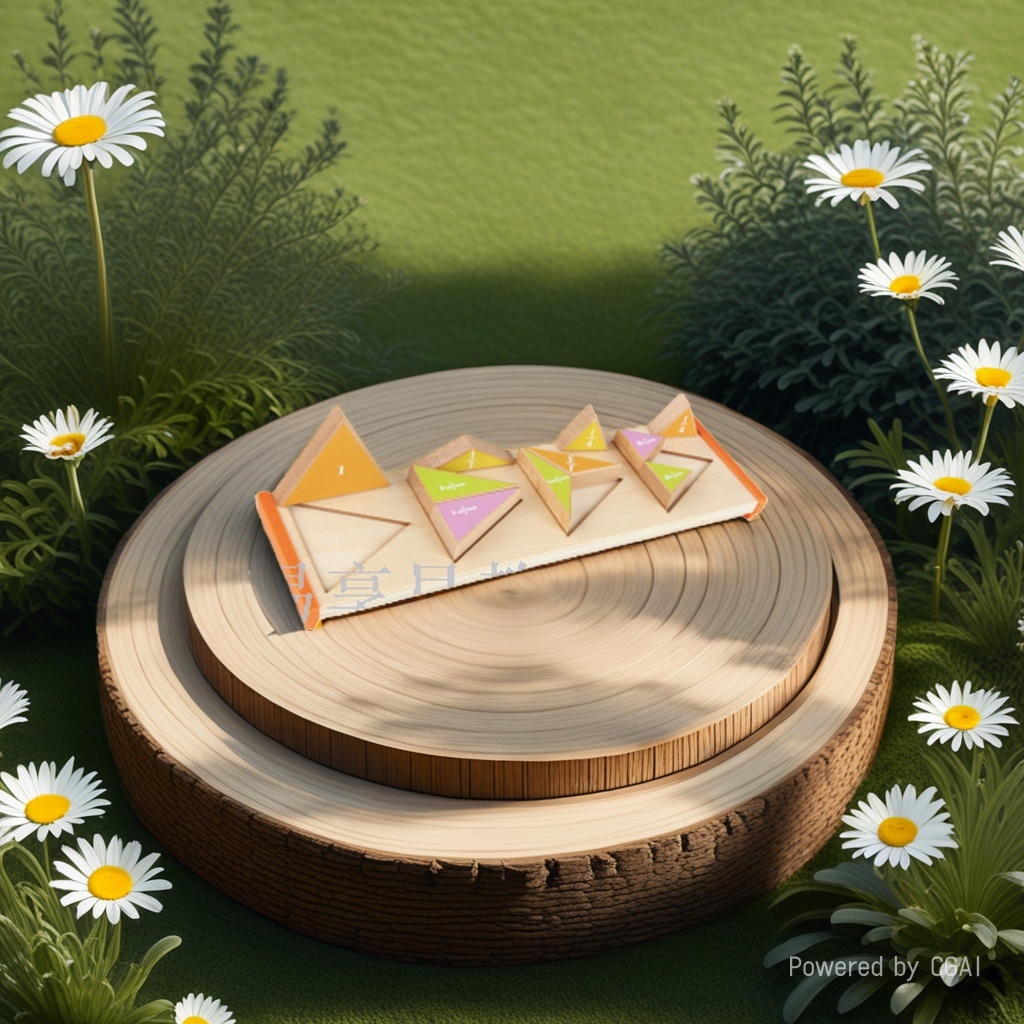 Colorful triangular bean-making puzzle toy DIY house Trendy toy bean-making board Application Scenario