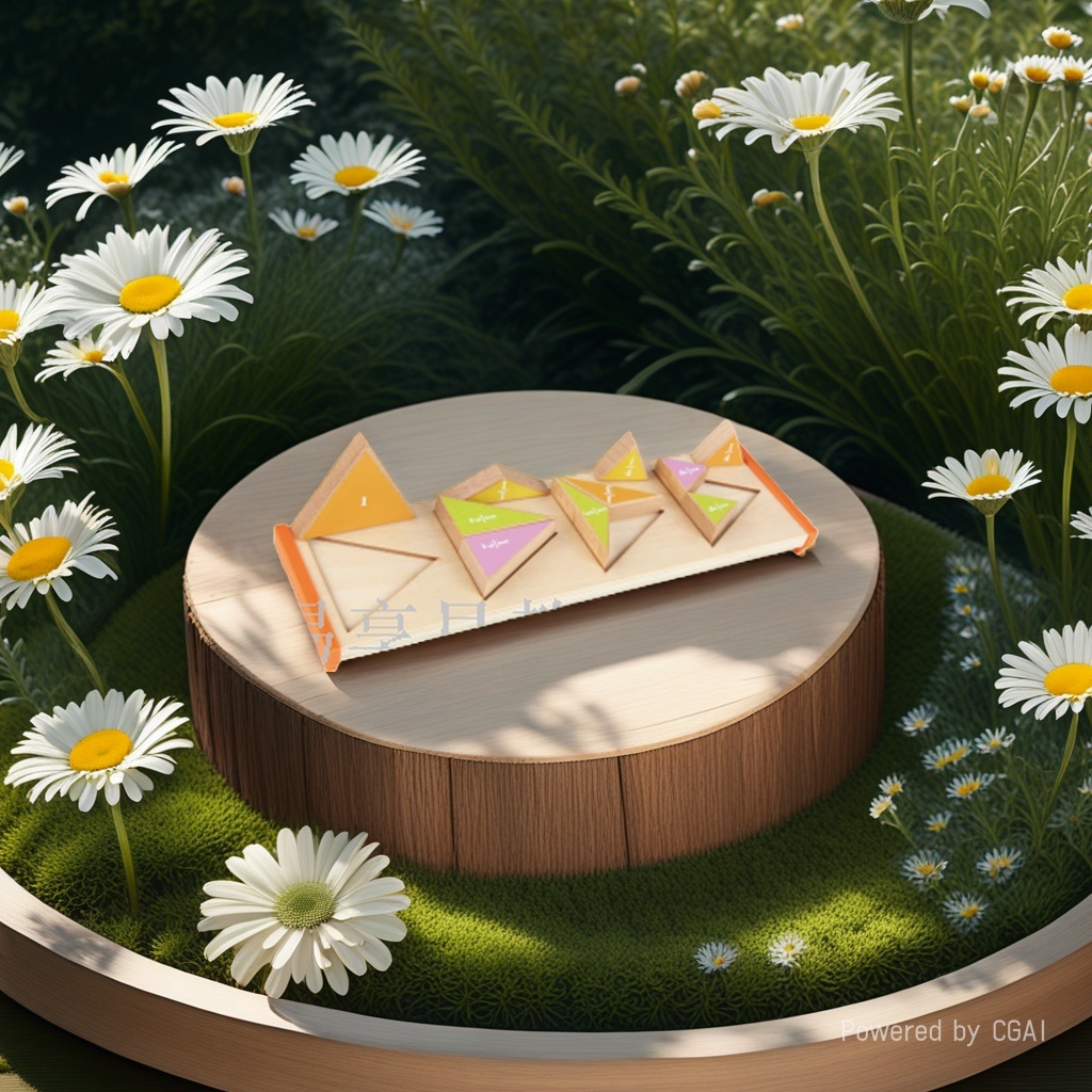 Colorful triangular bean-making puzzle toy DIY house Trendy toy bean-making board Specification image