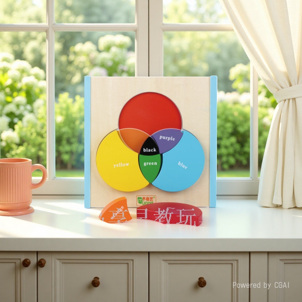 Colorful circular bean-making DIY house puzzle toy, trendy toy bean-making board details Picture