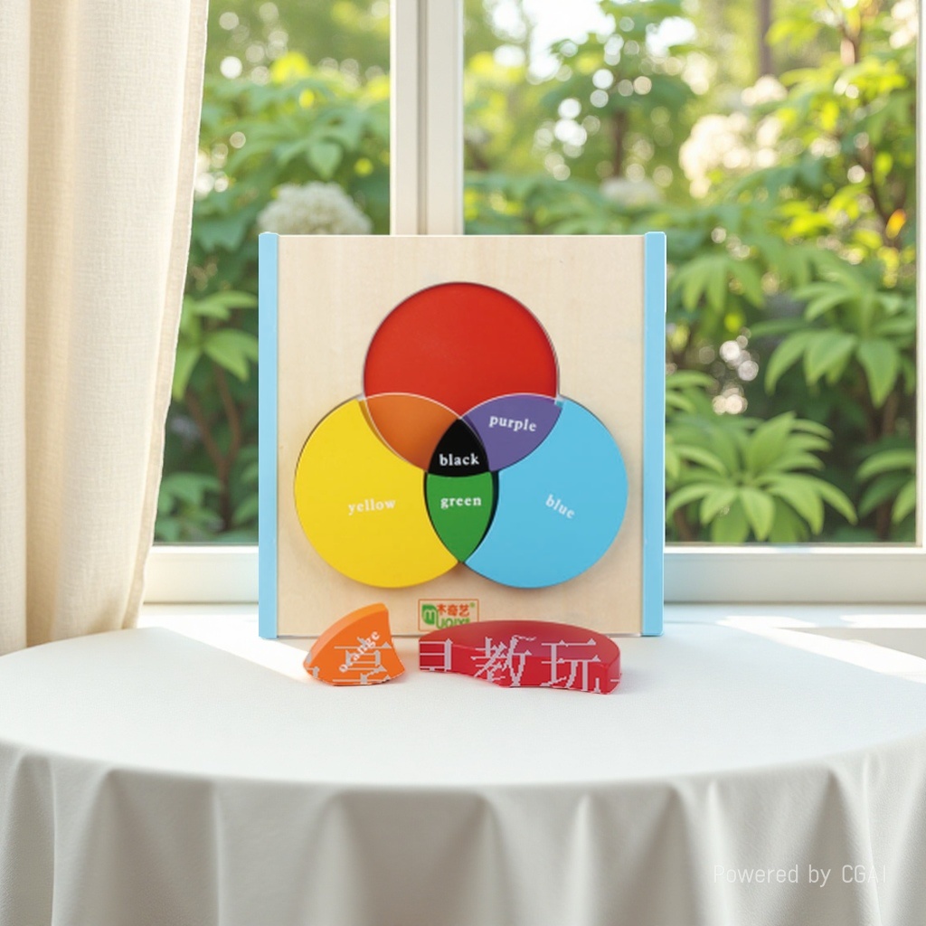 Colorful circular bean-making DIY house puzzle toy, trendy toy bean-making board