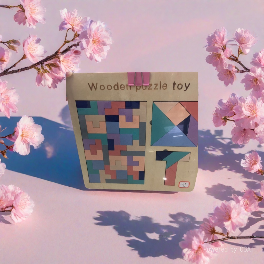Colorful wooden building blocks Specification image