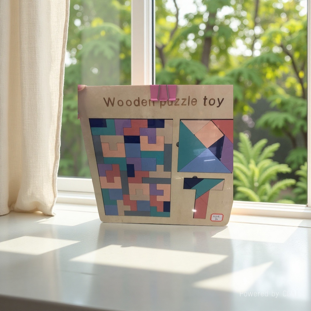 Colorful wooden building blocks