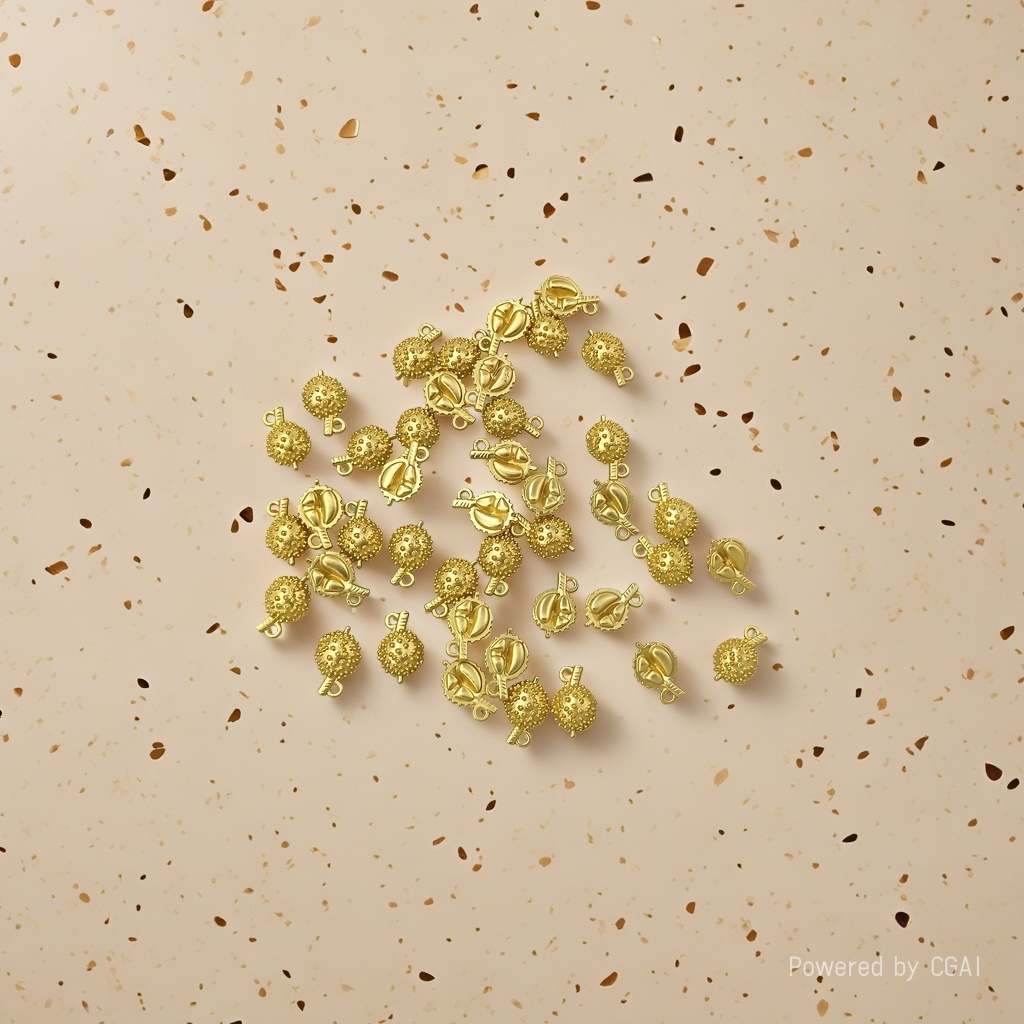 Golden durian-shaped pendant bracelet for women, irregular accessory Application Scenario