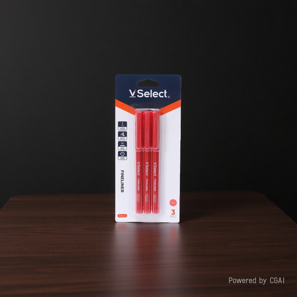 Red 0.4mm signature pens, 3 pieces per card, exclusively for foreign trade. Minimum order quantity: one box Specification image