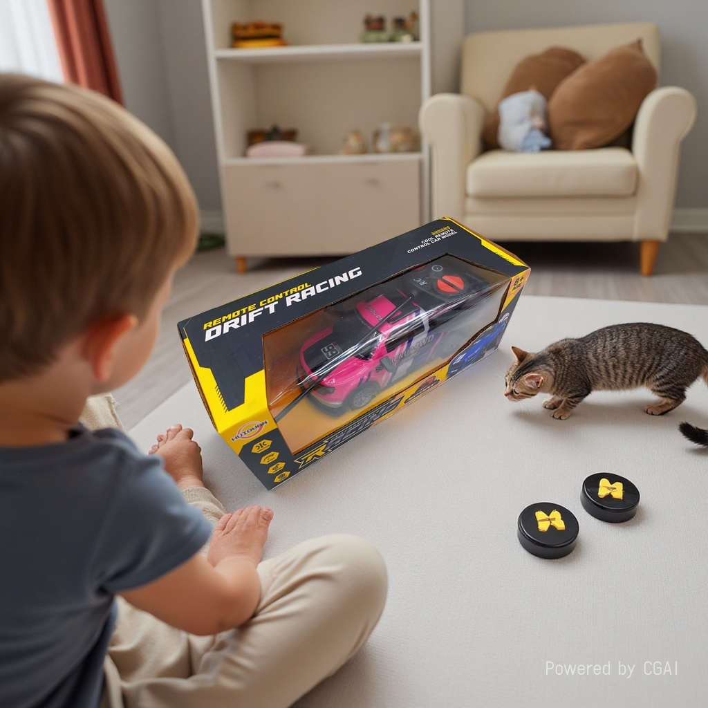 Pink remote-controlled drift racing car model children's toy remote-controlled car racing