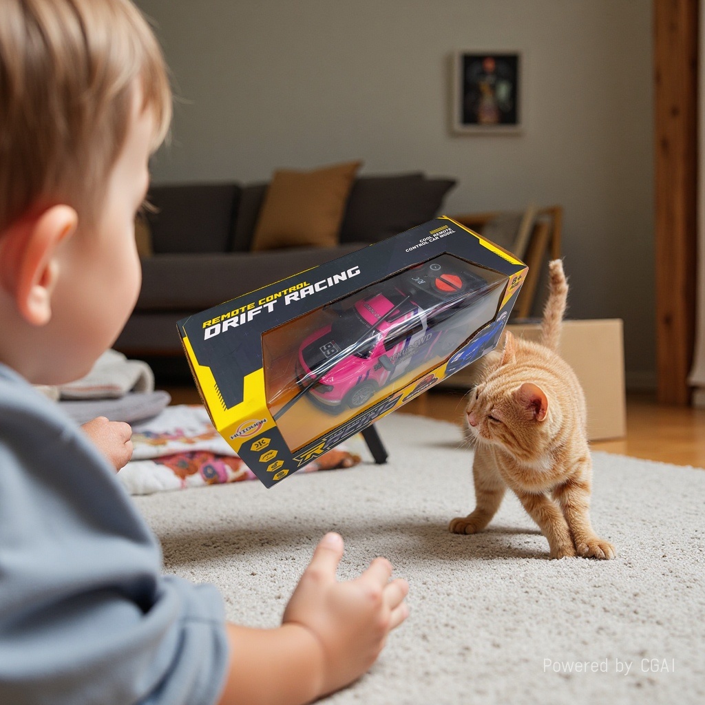 Pink remote-controlled drift racing car model children's toy remote-controlled car racing