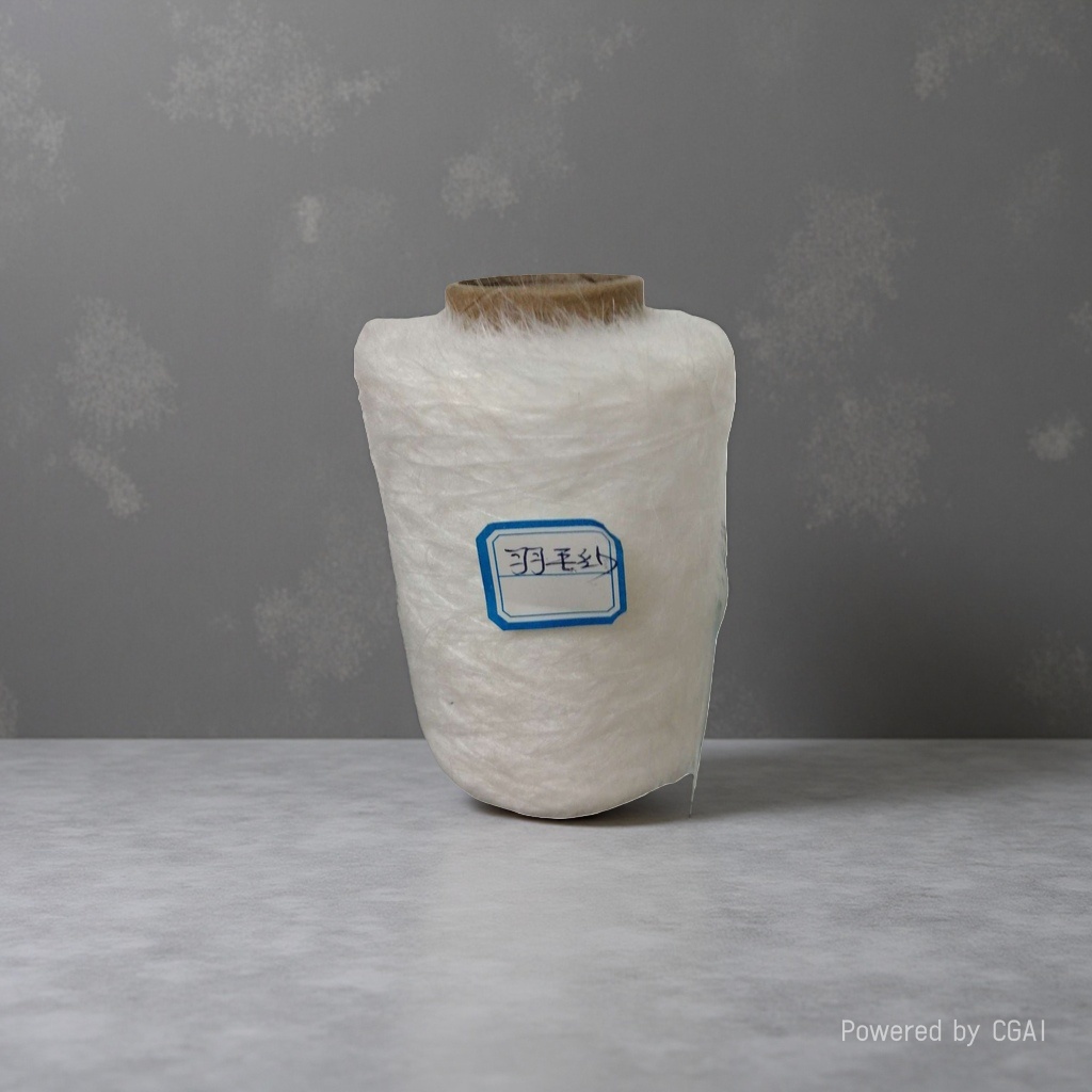 Wholesale of white feathered woolen yarn rolls for hand-woven shawls Application Scenario