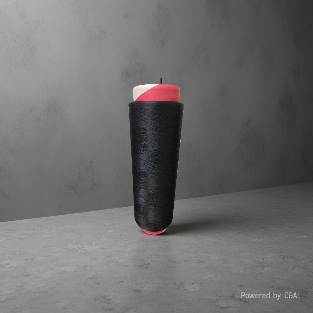 Black yarn tubes are used for hand-knitted crochet with solid-colored cotton thread Application Scenario