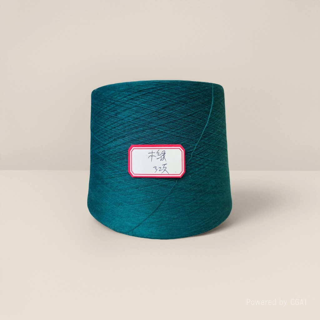 Dark green yarn rolls, other yarns, cotton and linen blended hand-woven woolen yarn, woven yarn materials Application Scenario