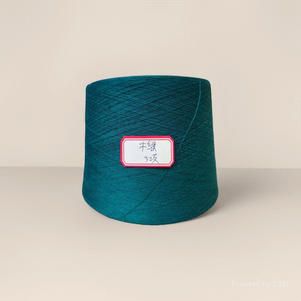 Dark green yarn rolls, other yarns, cotton and linen blended hand-woven woolen yarn, woven yarn materials