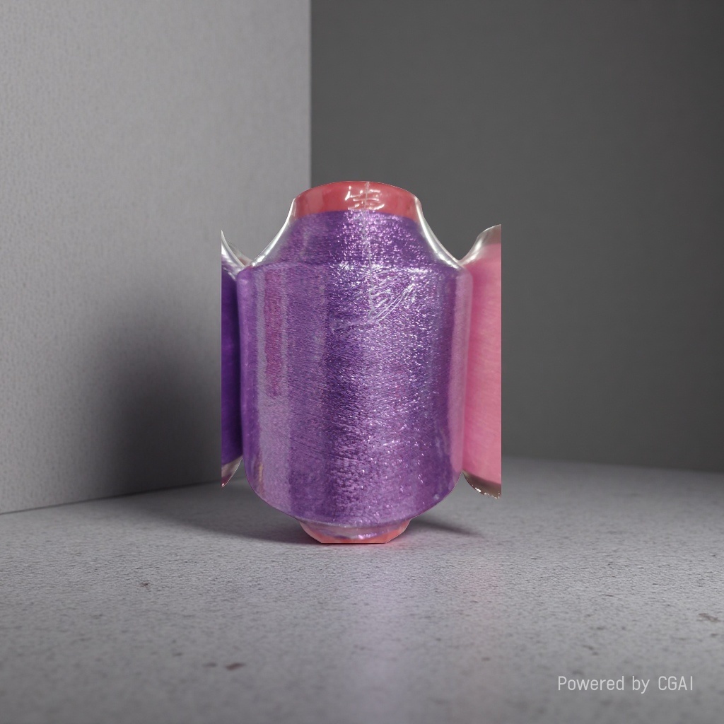 Purple bright filament spool of chemical fiber yarn, 3075 wrapped yarn, polyester nylon waxed yarn Specification image