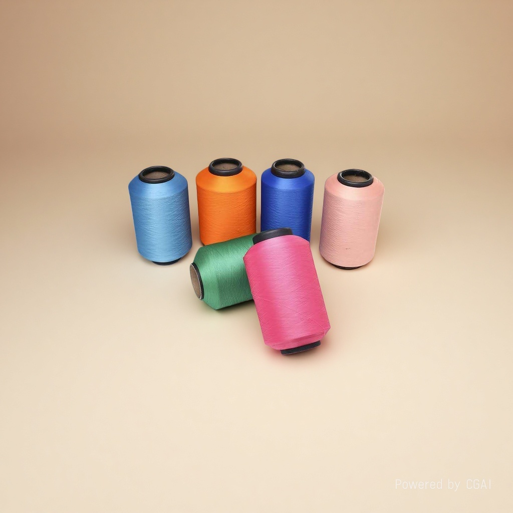 Fancy yarn rolls of colored segments dyed Chenille yarn