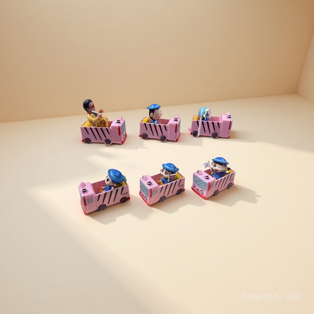 Pink school bus toy set: Children's four-wheel off-road vehicle, adults can ride in four-wheel drive children's toy vehicle