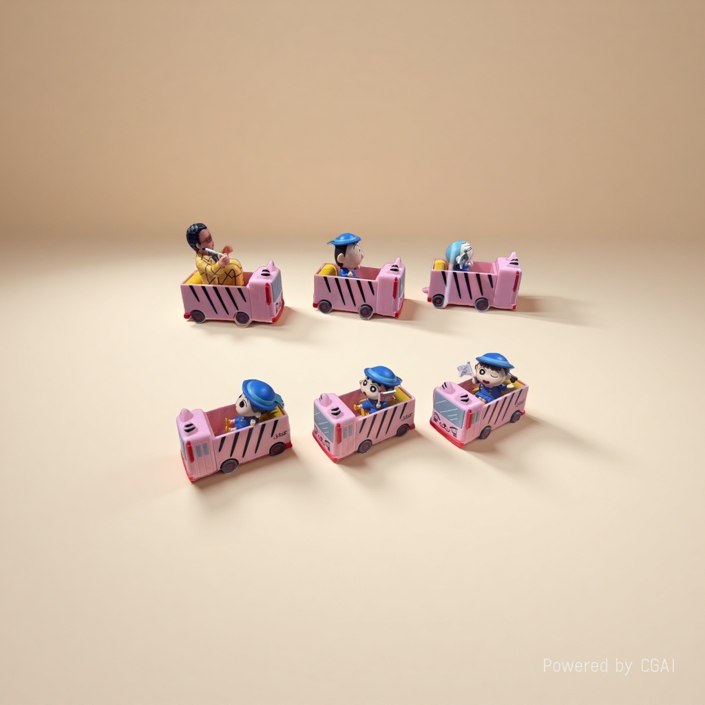 Pink school bus toy set: Children's four-wheel off-road vehicle, adults can ride in four-wheel drive children's toy vehicle details Picture