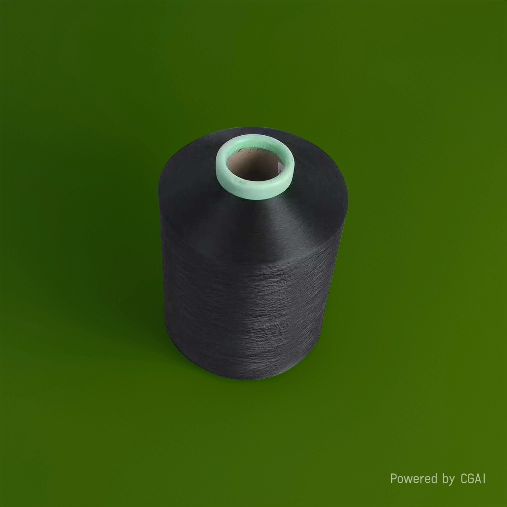 Black yarn is used to roll other yarns, cotton and acrylonitrile blended knitted yarn for hand crochet Application Scenario
