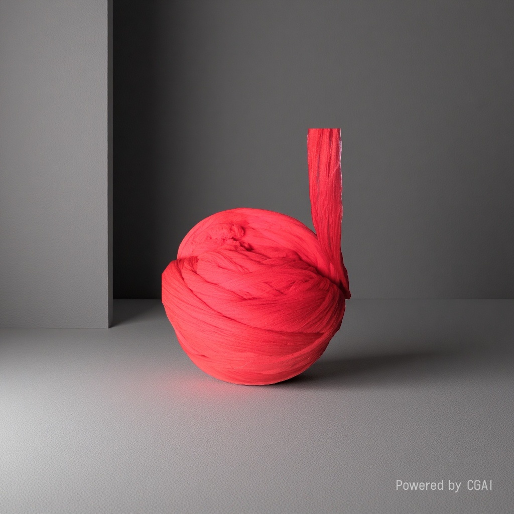 Red yarn balls, other yarns, cotton and wool blends, hand-woven woolen yarn, woven yarn materials