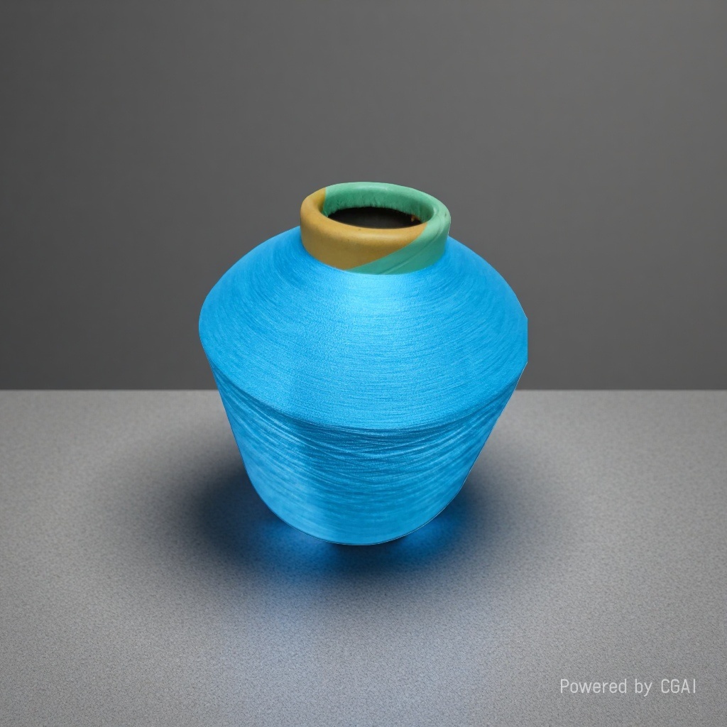 Blue tubules of chemical fiber yarn, 3075 packages of polyester nylon waxed wool yarn Specification image