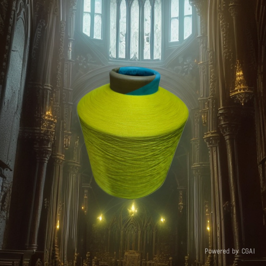 Xinqiyuan knitted yellow yarn tube Song brocade cotton blended nylon fabric with a jelly-like texture