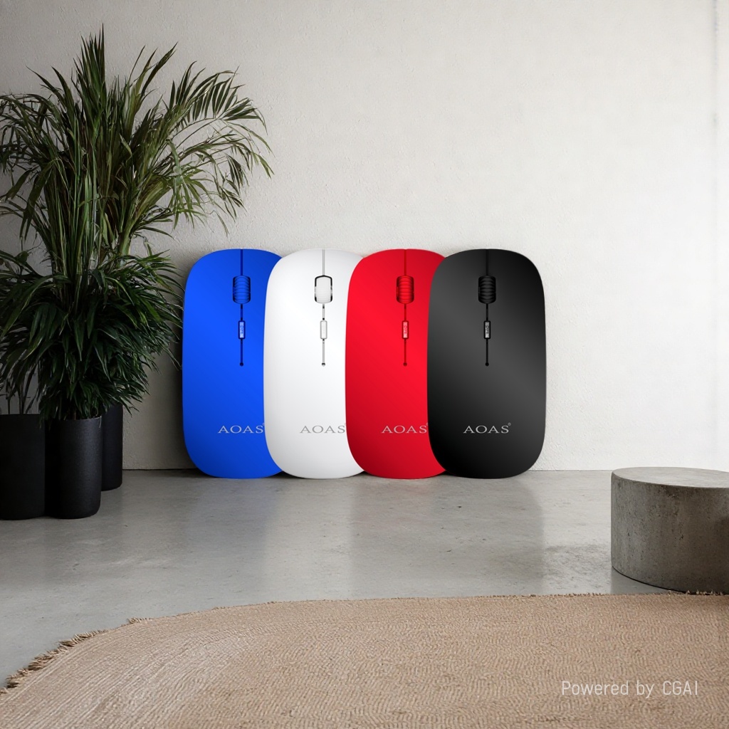 Four-color wireless charging transparent mouse, blue, white, red, black wireless mouse pen Specification image