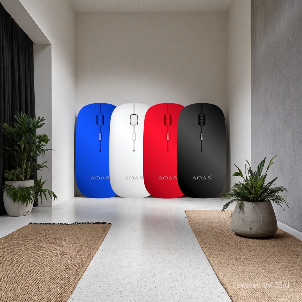 Four-color wireless charging transparent mouse, blue, white, red, black wireless mouse pen Application Scenario