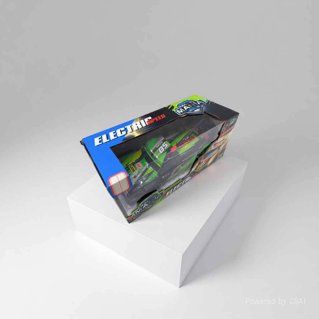 Green remote control racing toy car, children's remote control car, electric toy car details Picture