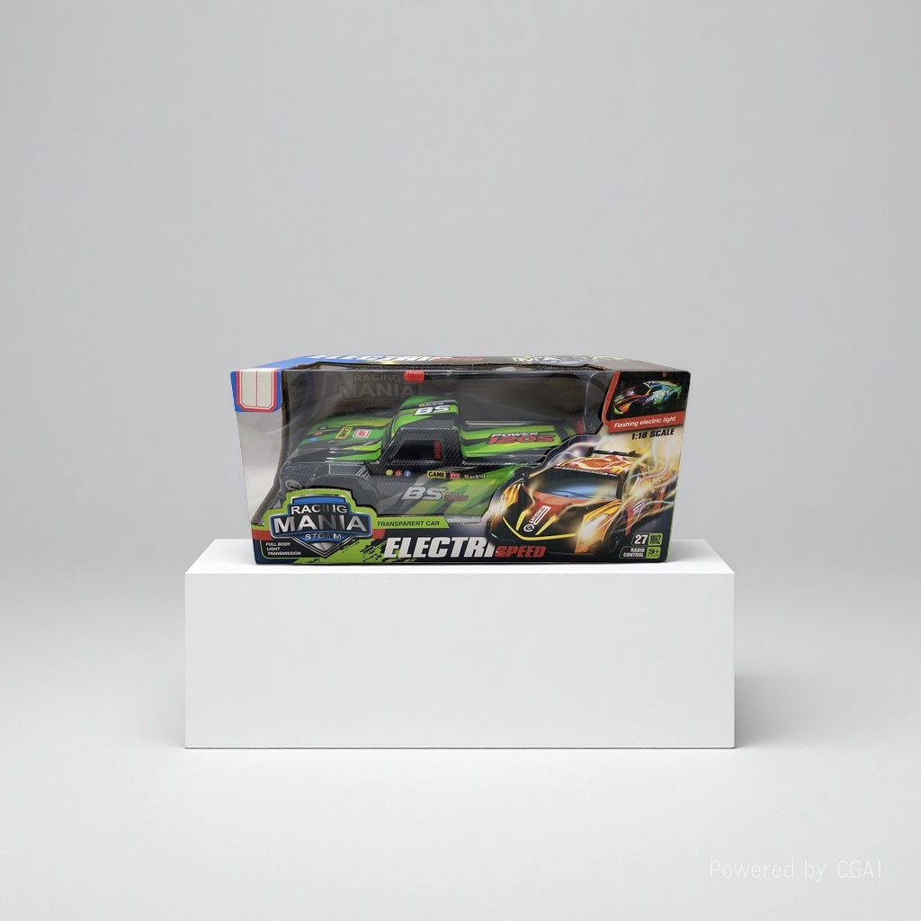 Green remote control racing toy car, children's remote control car, electric toy car Application Scenario