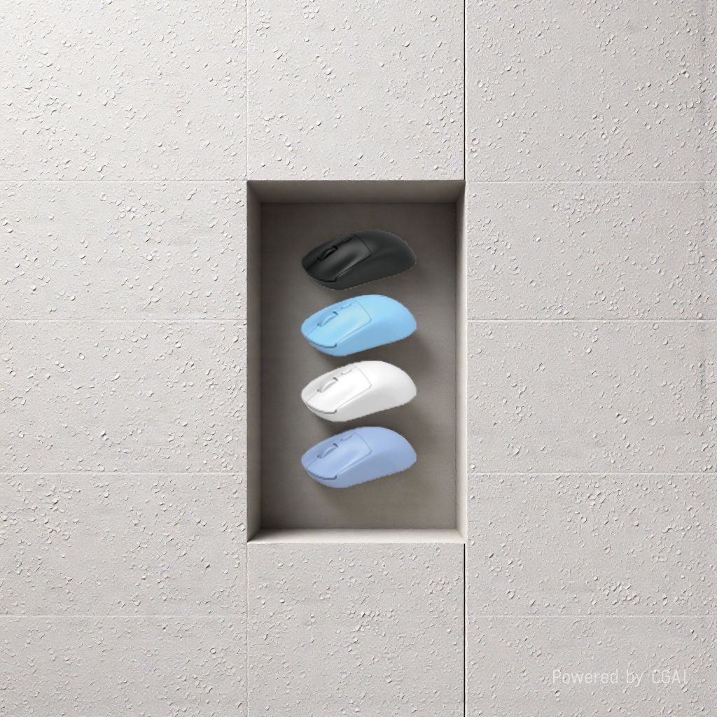 Wireless charging transparent wireless mouse available in multiple colors including black, blue, white and light blue