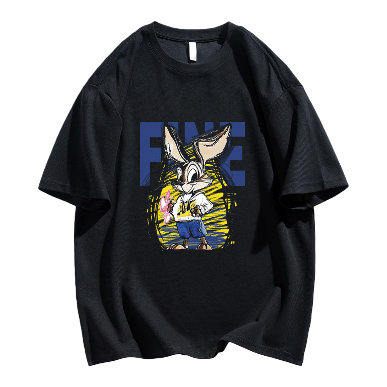 短袖/衣服男士短袖潮流/T恤/广告衫/短袖t男宽松潮牌白底实物图