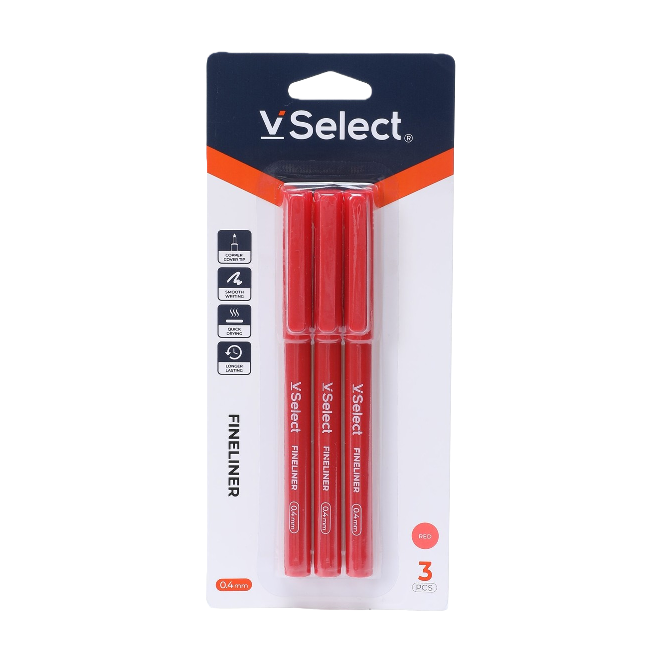 Red 0.4mm signature pens, 3 pieces per card, exclusively for foreign trade. Minimum order quantity: one box Item Picture