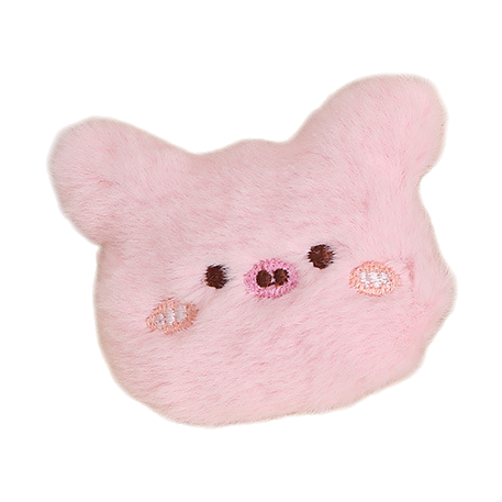 粉色毛绒小猪造型服装辅料