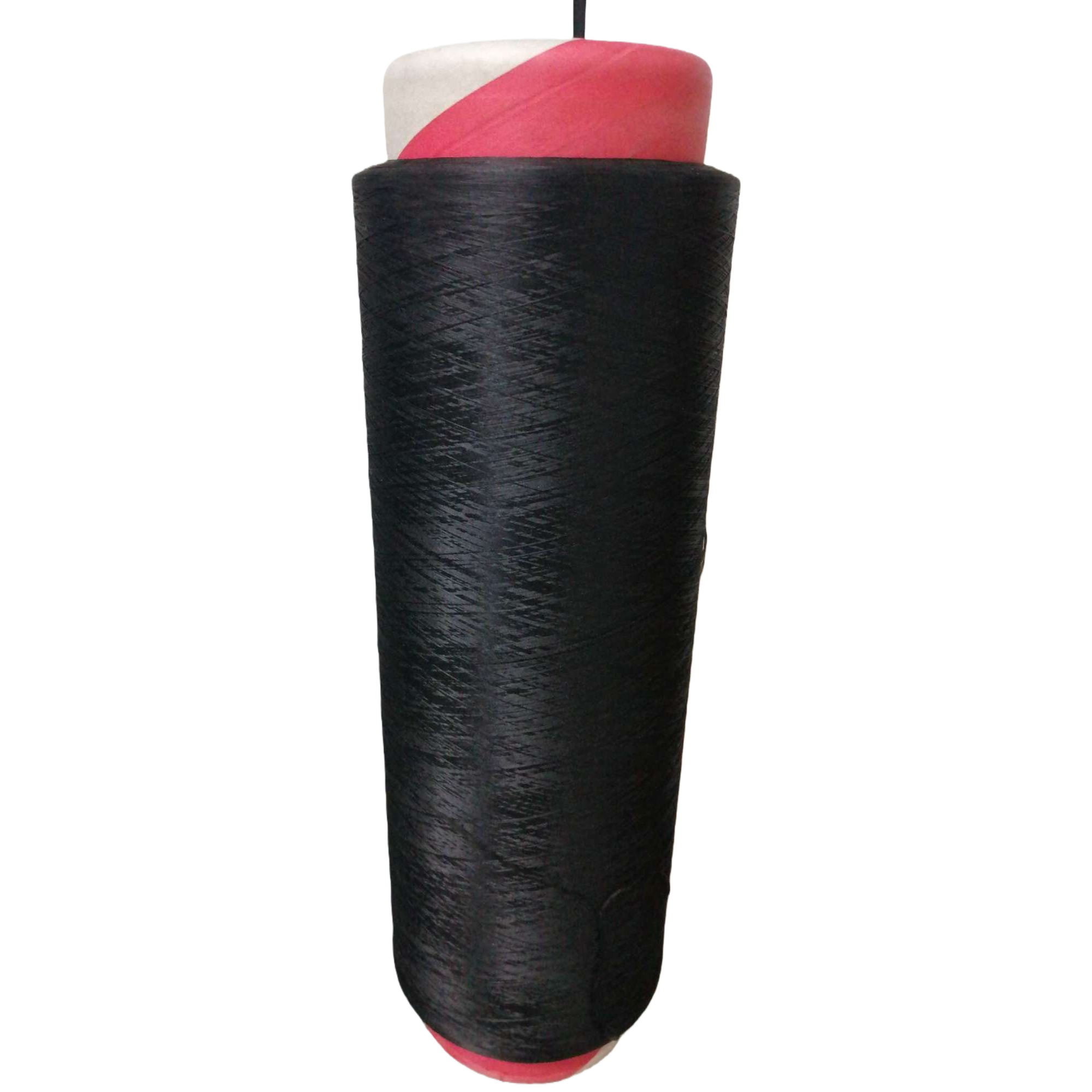 Black yarn tubes are used for hand-knitted crochet with solid-colored cotton thread Item Picture