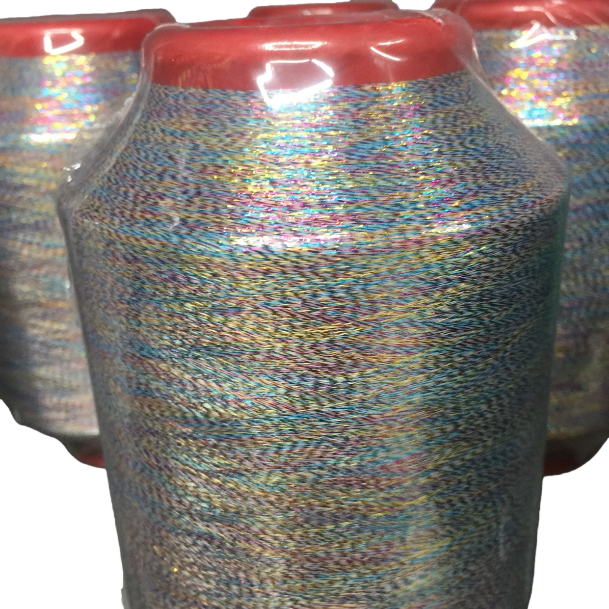 Colored sequined chemical fiber yarn 3075 axle-packed polyester-nylon blended waxed wool Item Picture
