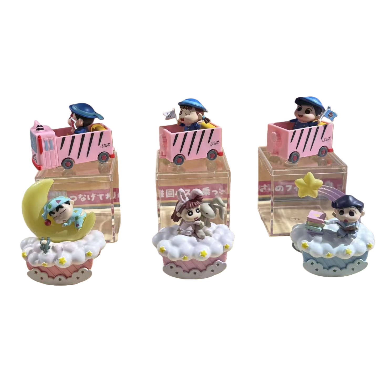 Mangniu Pink Kindergarten school Bus Toy Set, Police car model, Blind box, small car Item Picture
