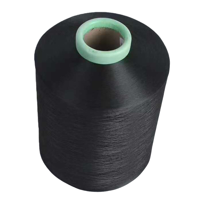 Black yarn is used to roll other yarns, cotton and acrylonitrile blended knitted yarn for hand crochet Item Picture