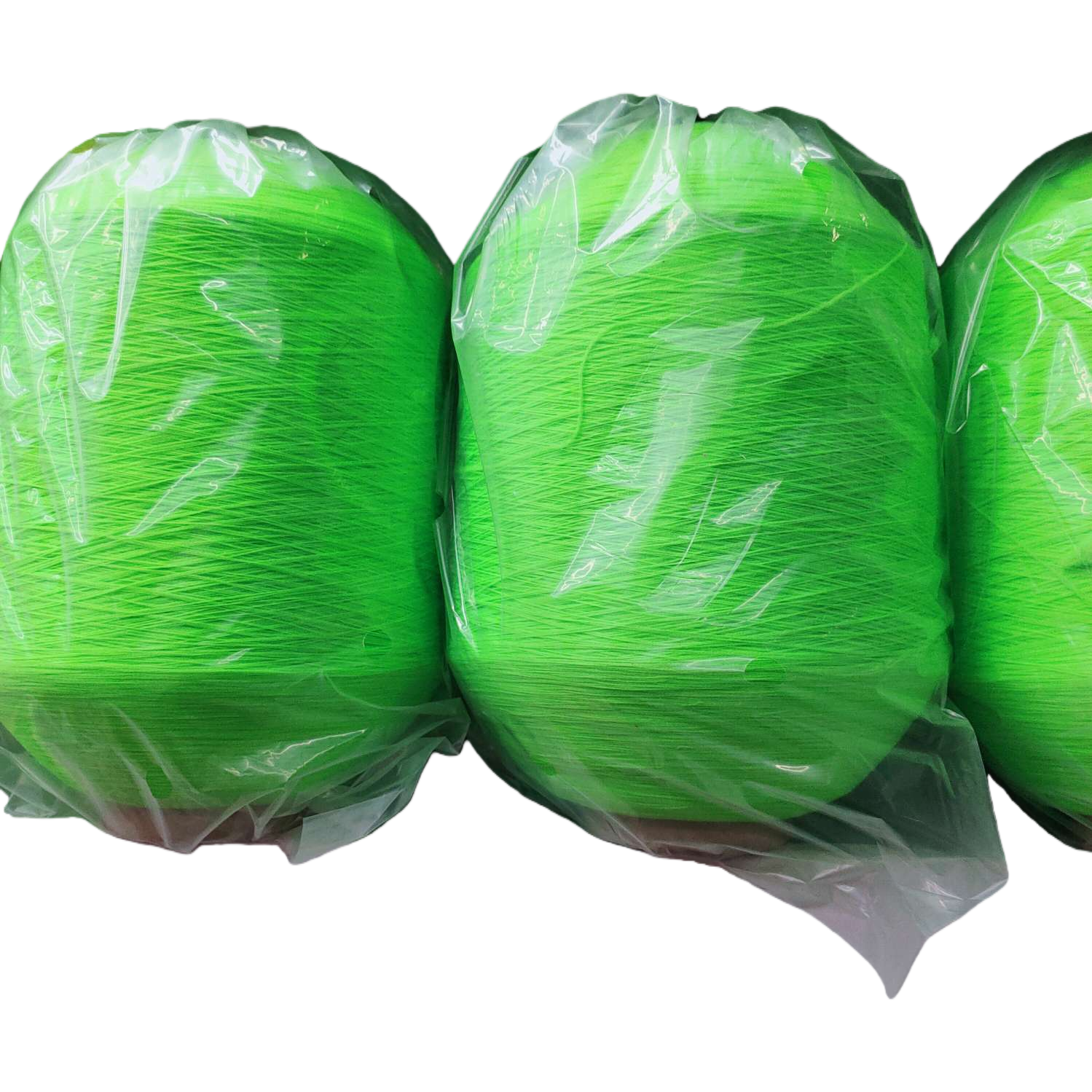 Bright green yarn balls, other yarns, cotton blended woven woolen yarn, for hand crocheting Item Picture